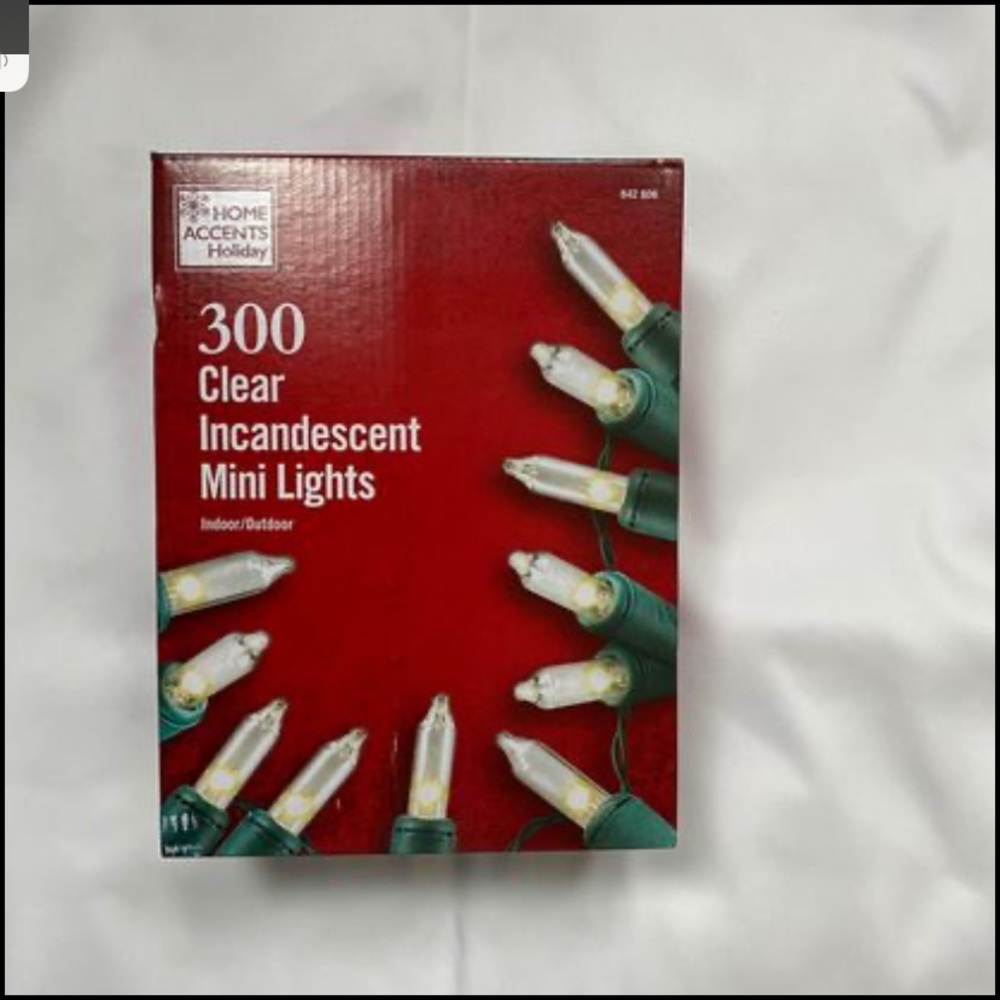 300ct clear Christmas lights incandescent